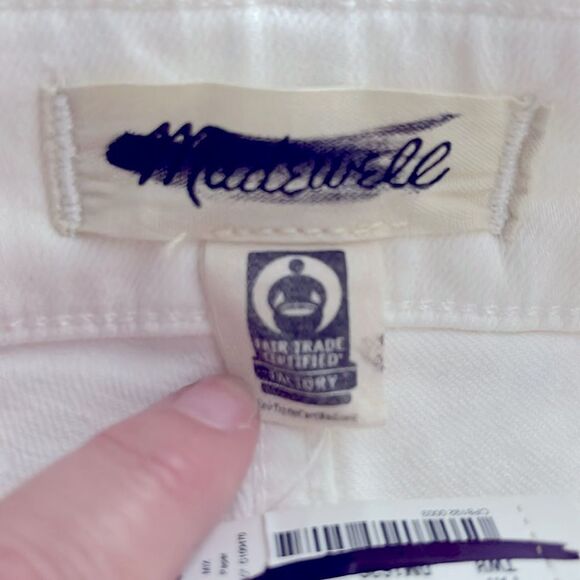 Madewell NWT Curvy Perfect Vintage Jeans Size 25 in Tile White | High Rise - Picture 6 of 8